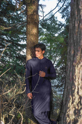 Navy Blue Designer kameez shalwar