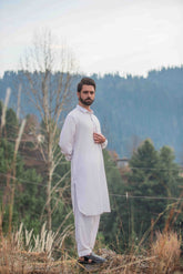 Classic White Kameez Shalwar
