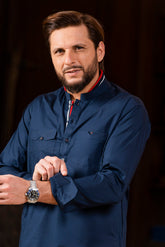 Navy Blue Kameez Shalwar