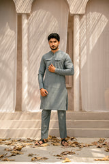 Blue Chambray Kurta Pajama