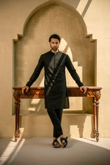 Black Embroidered Kurta Pajama