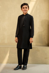 Kid’s Midnight Black Kurta Pajama