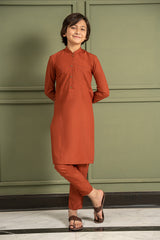 Kid’s Burnt Orange Kurta Pajama