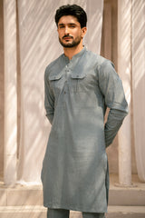 Blue Chambray Kurta Pajama