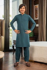 Kid’s Teal Blue Kameez Shalwar