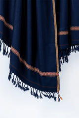 Navy Blue Woolen Shawl