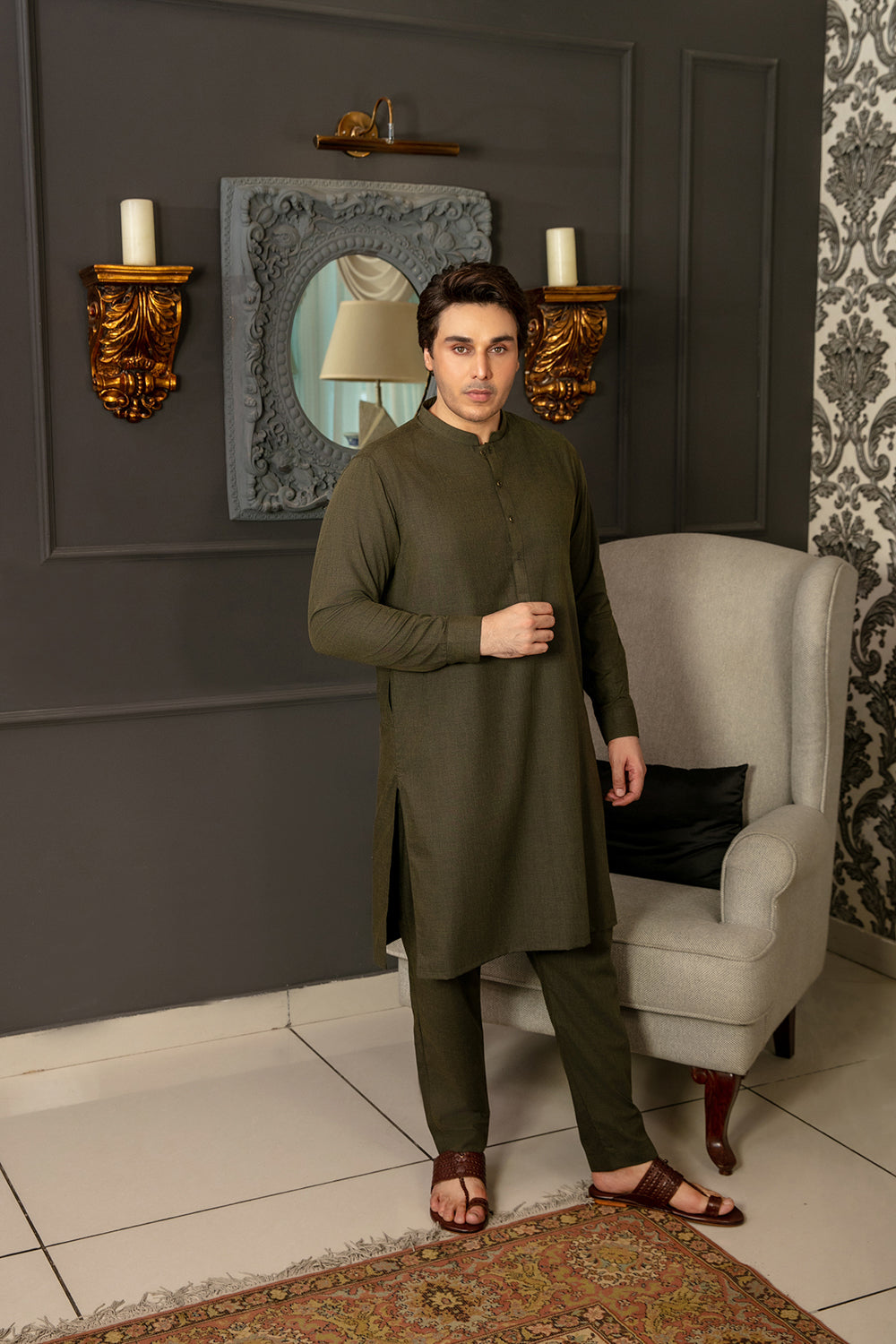 DEEP GREEN KURTA PAJAMA