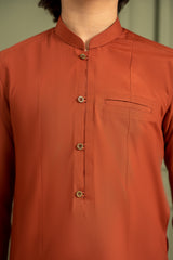 Kid’s Burnt Orange Kurta Pajama