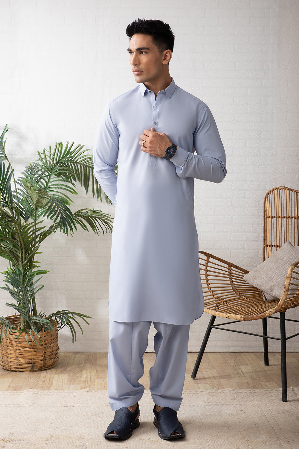 SKY BLUE KAMEEZ SHALWAAR