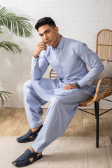 SKY BLUE KAMEEZ SHALWAAR