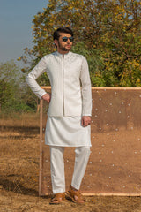 White Embroidered Waistcoat