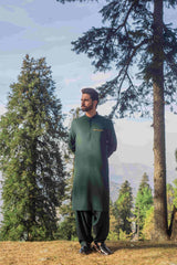 Forest Green Designer kameez Shalwar