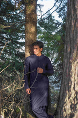 Navy Blue Designer kameez shalwar