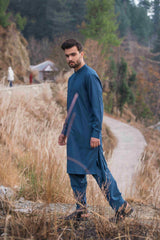 Space Blue Kameez Shalwar