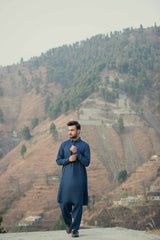 Blue Designer kameez Shalwar