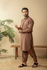 RUSTIC BROWN KAMEEZ SHALWAAR