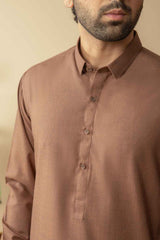 RUSTIC BROWN KAMEEZ SHALWAAR