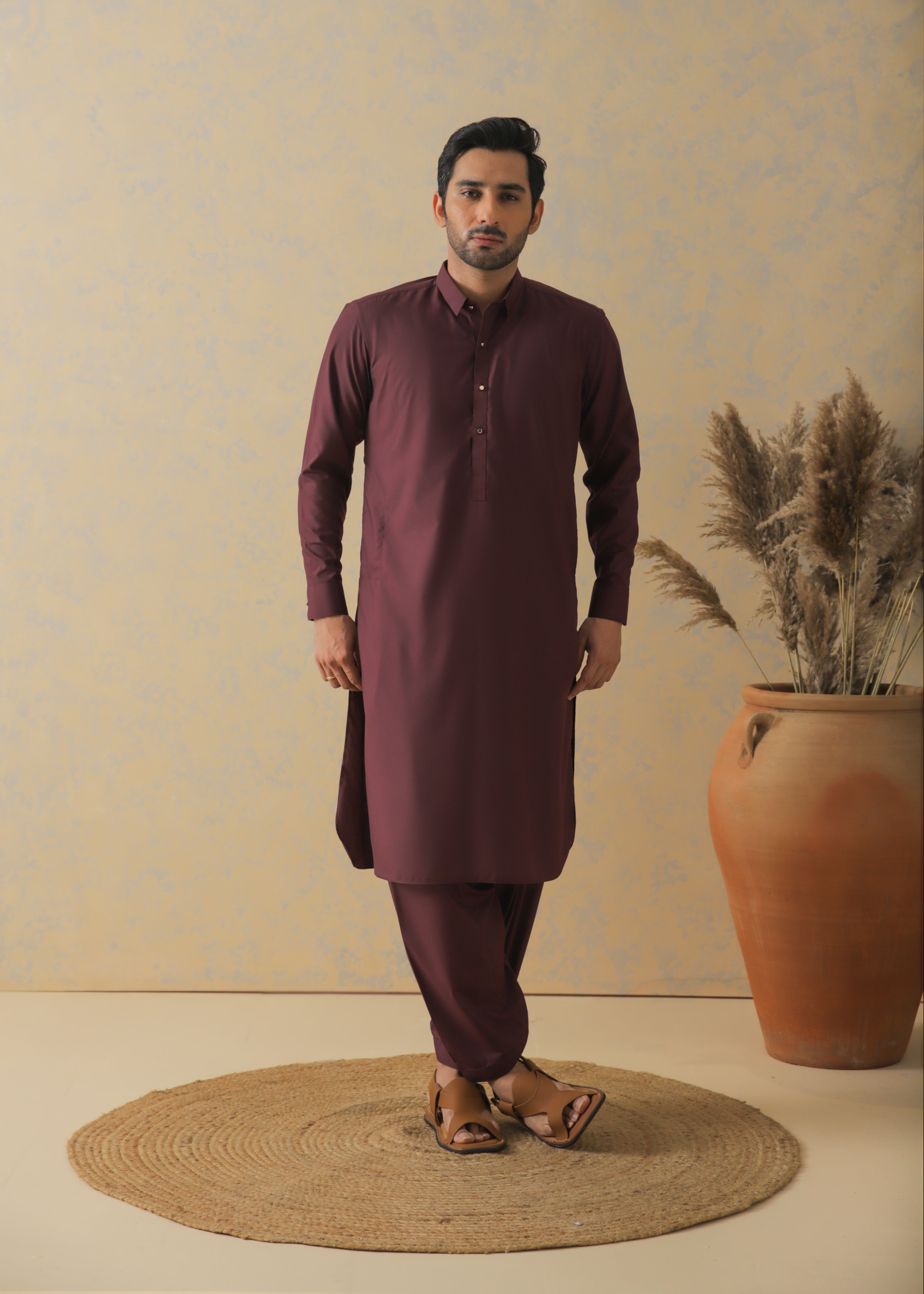 Maroon Kameez Shalwar