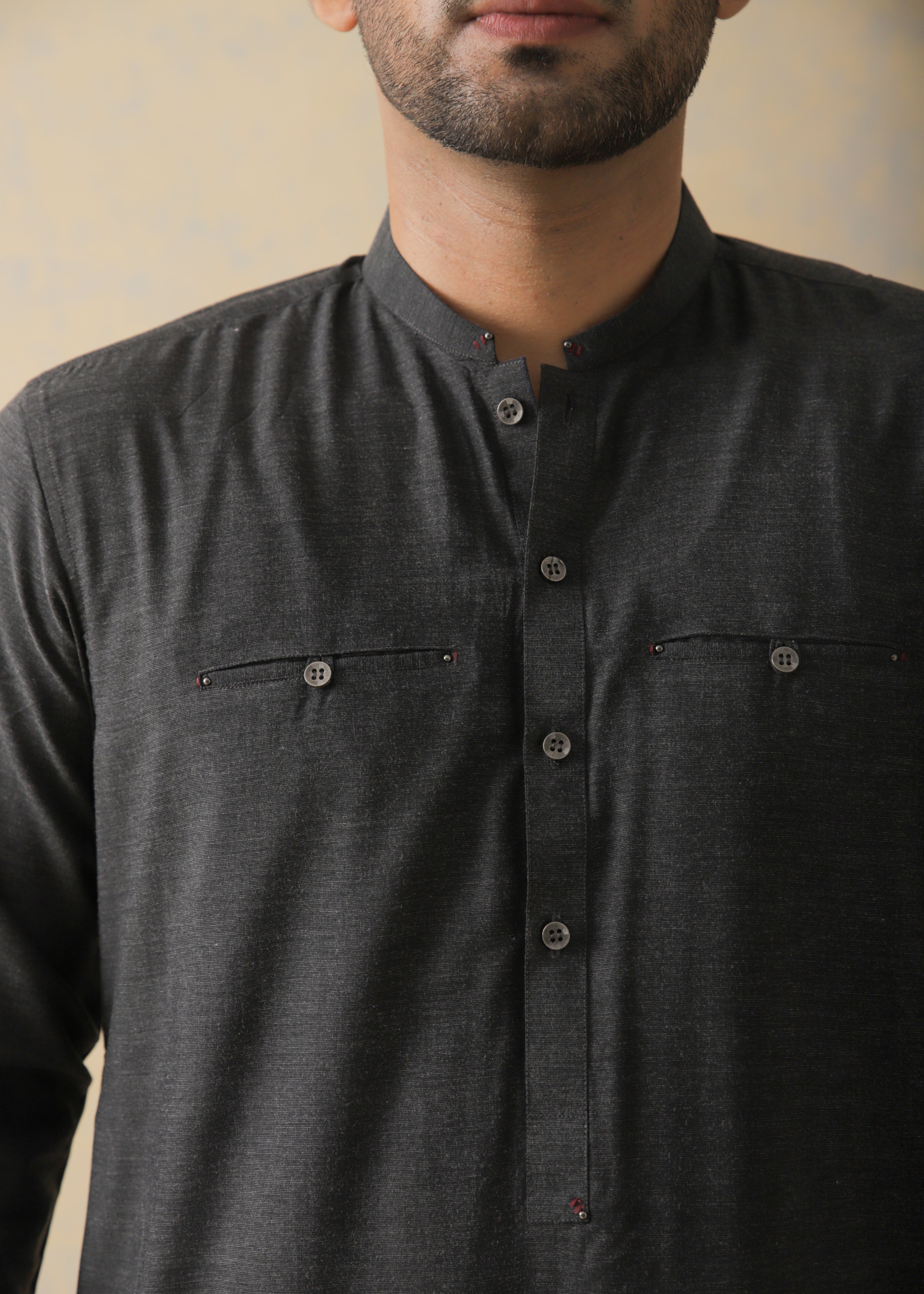 Black Two-Tone Kurta Pajama