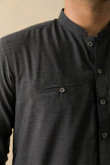 Black Two-Tone Kurta Pajama