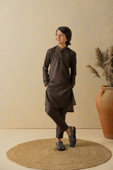 Chocolate Brown Two-Tone Kurta Pajama