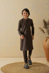 Chocolate Brown Two-Tone Kurta Pajama