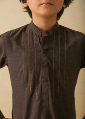 Chocolate Brown Two-Tone Kurta Pajama