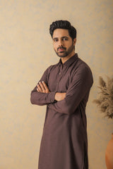 Maroon Two-Tone  Kameez Shalwar