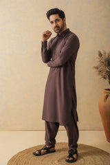 Maroon Two-Tone  Kameez Shalwar