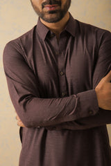 Maroon Two-Tone  Kameez Shalwar