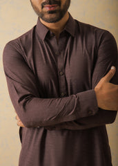 Maroon Two-Tone  Kameez Shalwar