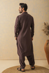 Maroon Two-Tone  Kameez Shalwar