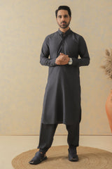 Navy Blue Two-Tone Kameez Shalwar