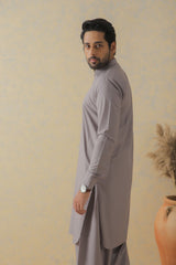 Smoke Gray Kameez Shalwar