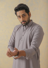 Smoke Gray Kameez Shalwar