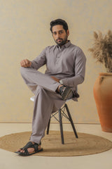 Smoke Gray Kameez Shalwar