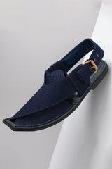 Navy Blue Jacquard Sandal