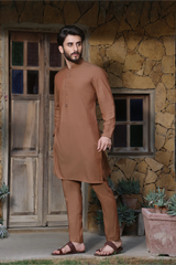 Medium Copper Two-Tone Kurta Trousers