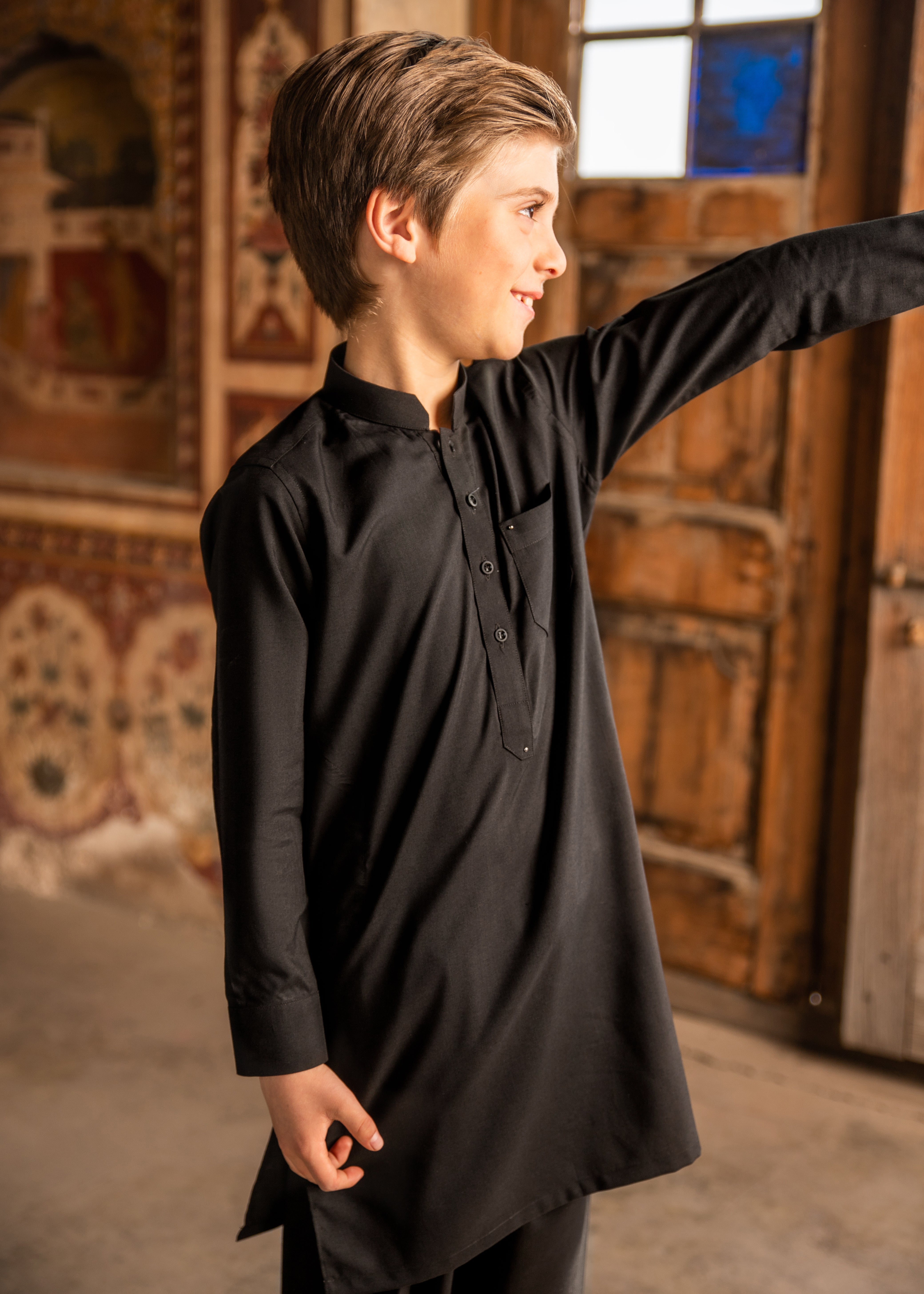 KID'S BLACK KAMEEZ SHALWAR