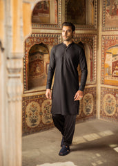 JET BLACK KAMEEZ SHALWAR