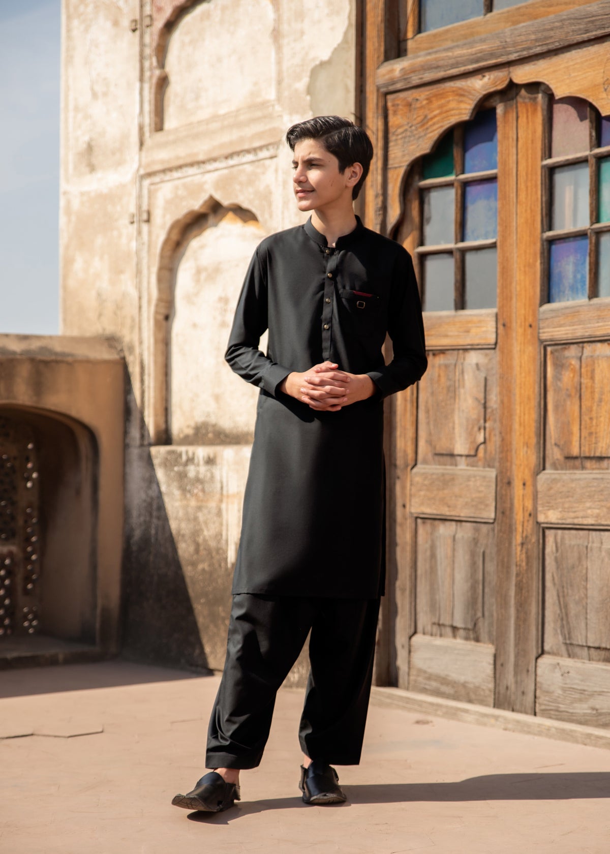 KID'S EMERALD GREEN KAMEEZ SHALWAR