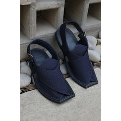 Navy Blue Jacquard Sandal